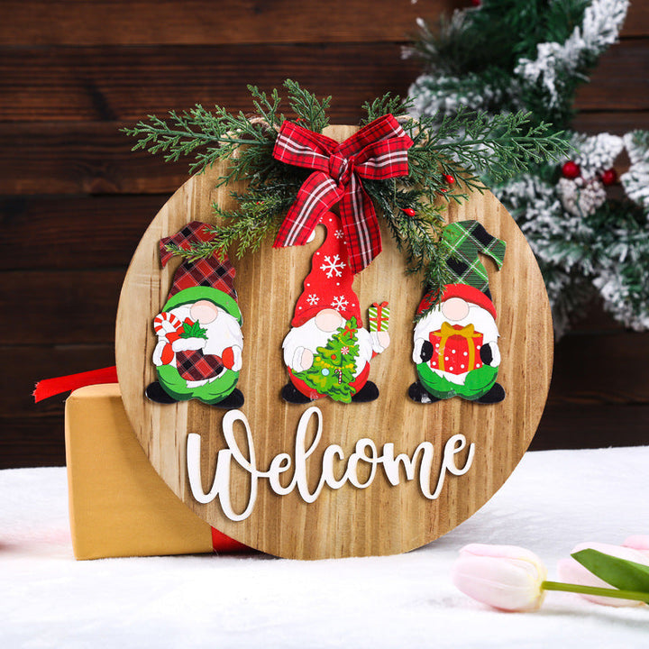 Welcome sign with festive design