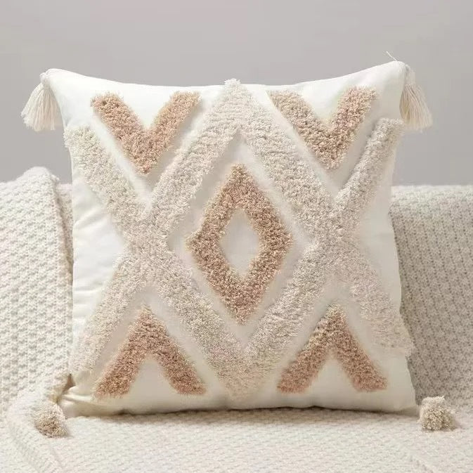 Textured Boho Throw Pillow