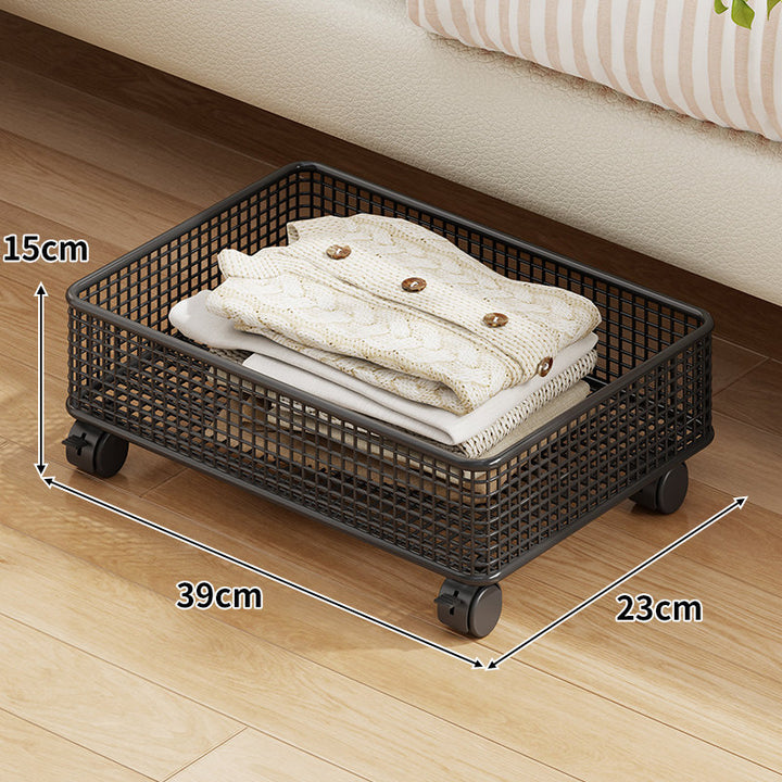 Under-Bed Rolling Mesh Storage Drawer with Locking Casters