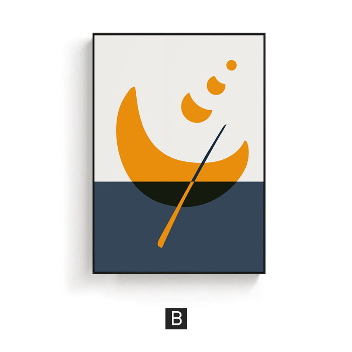 Abstract Giraffe Illustration Framed Art