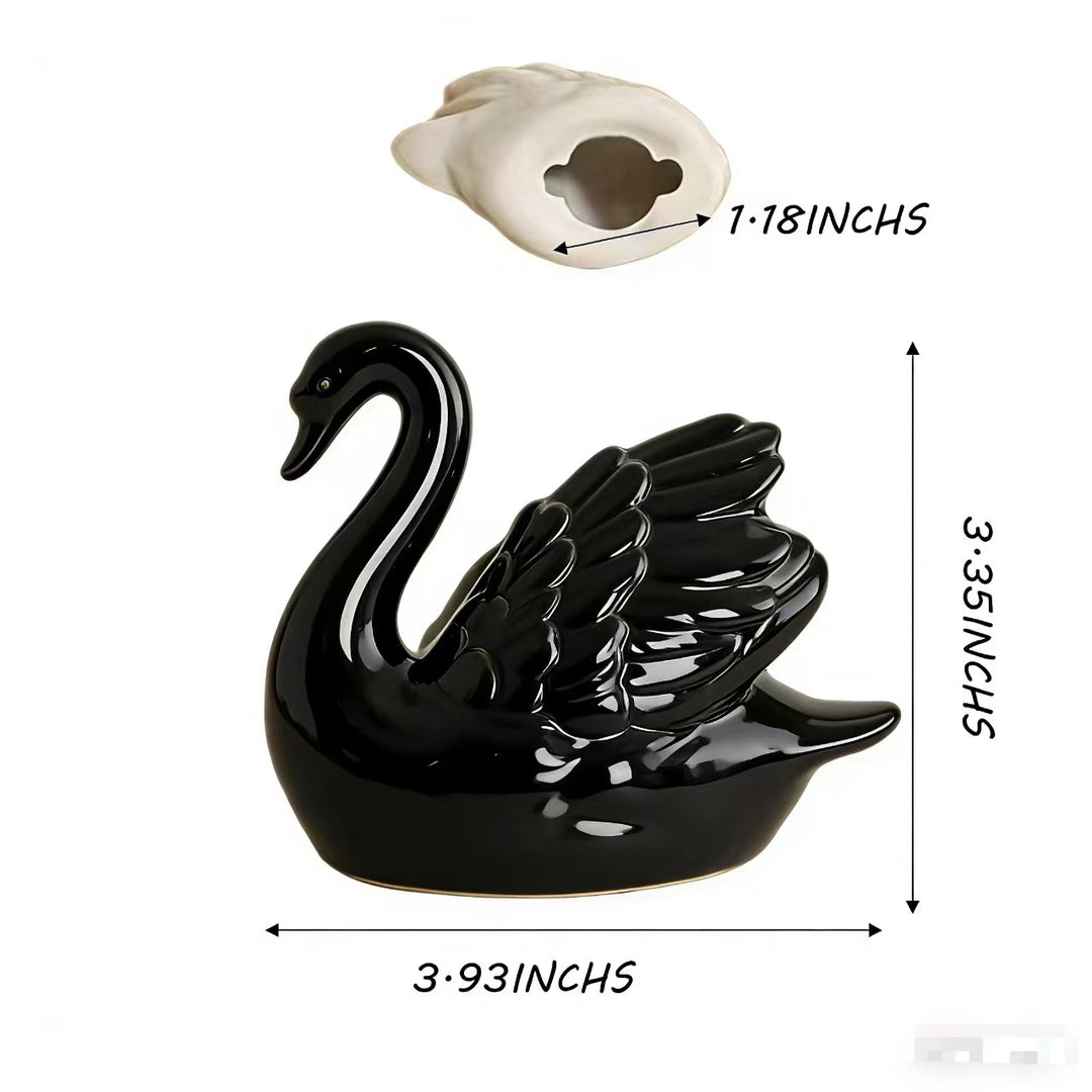 Elegant ceramic swan figure