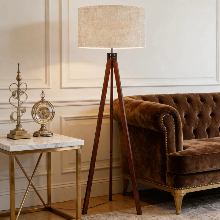 Elegant tripod floor lamp