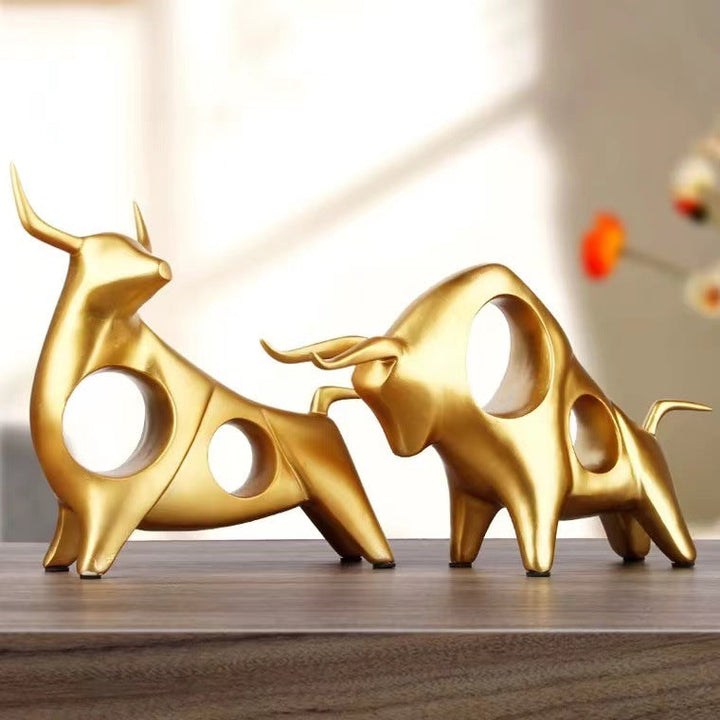 Decorative sculptures made of metal