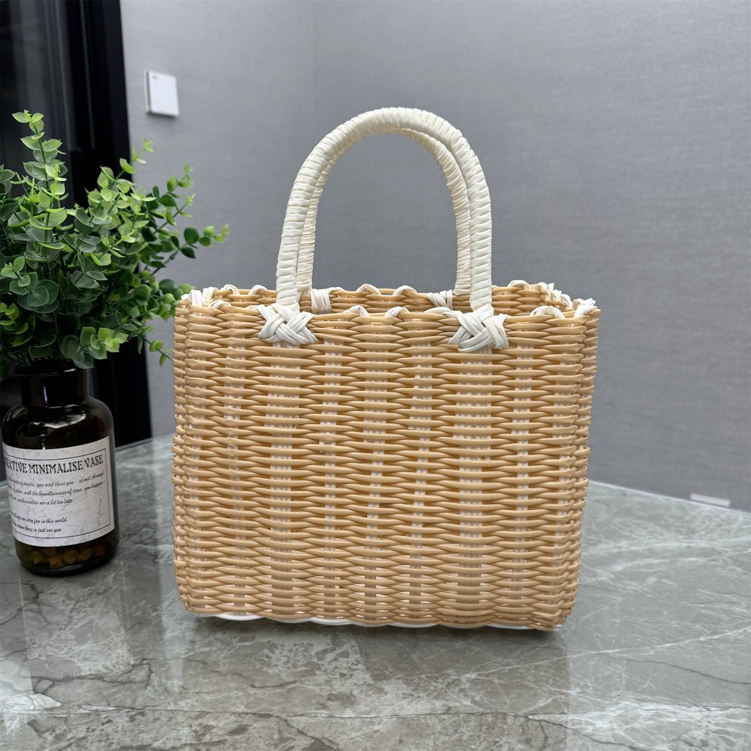 Handwoven basket bag