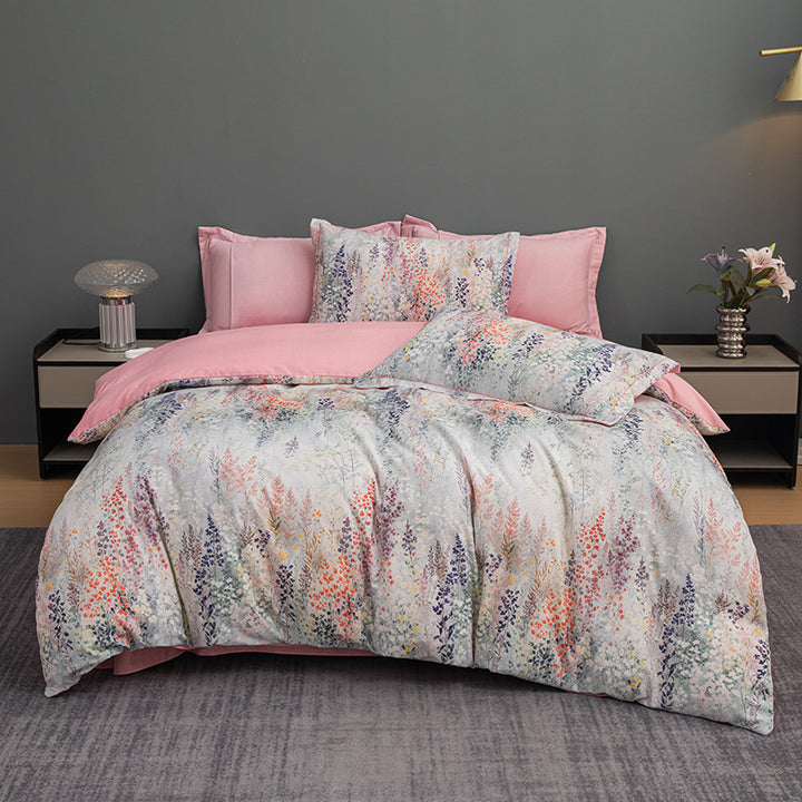 Nature-Inspired Botanical Print Duvet Cover Set