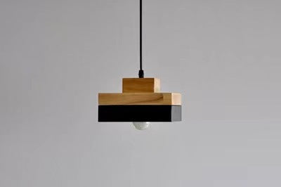 Geometric Layered Wooden Pendant Light