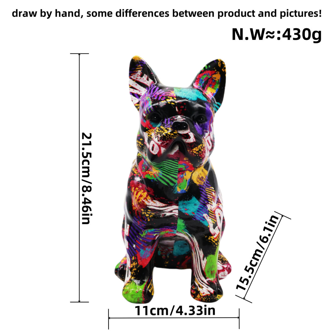 Artistically designed bulldog figure