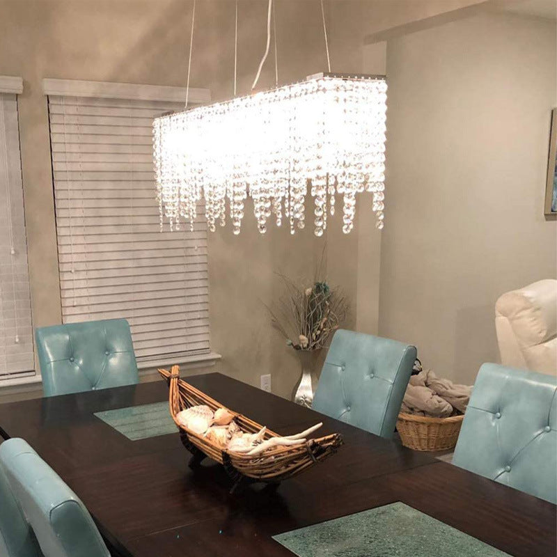 Crystal bead pendant light
