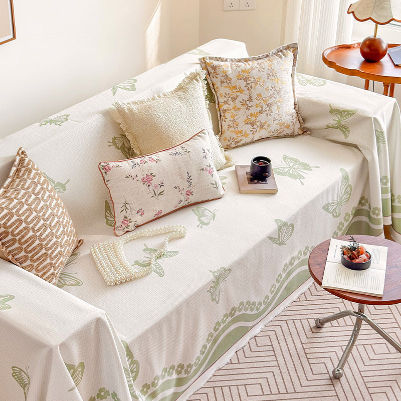 Decorative Floral Print Sofa Cover