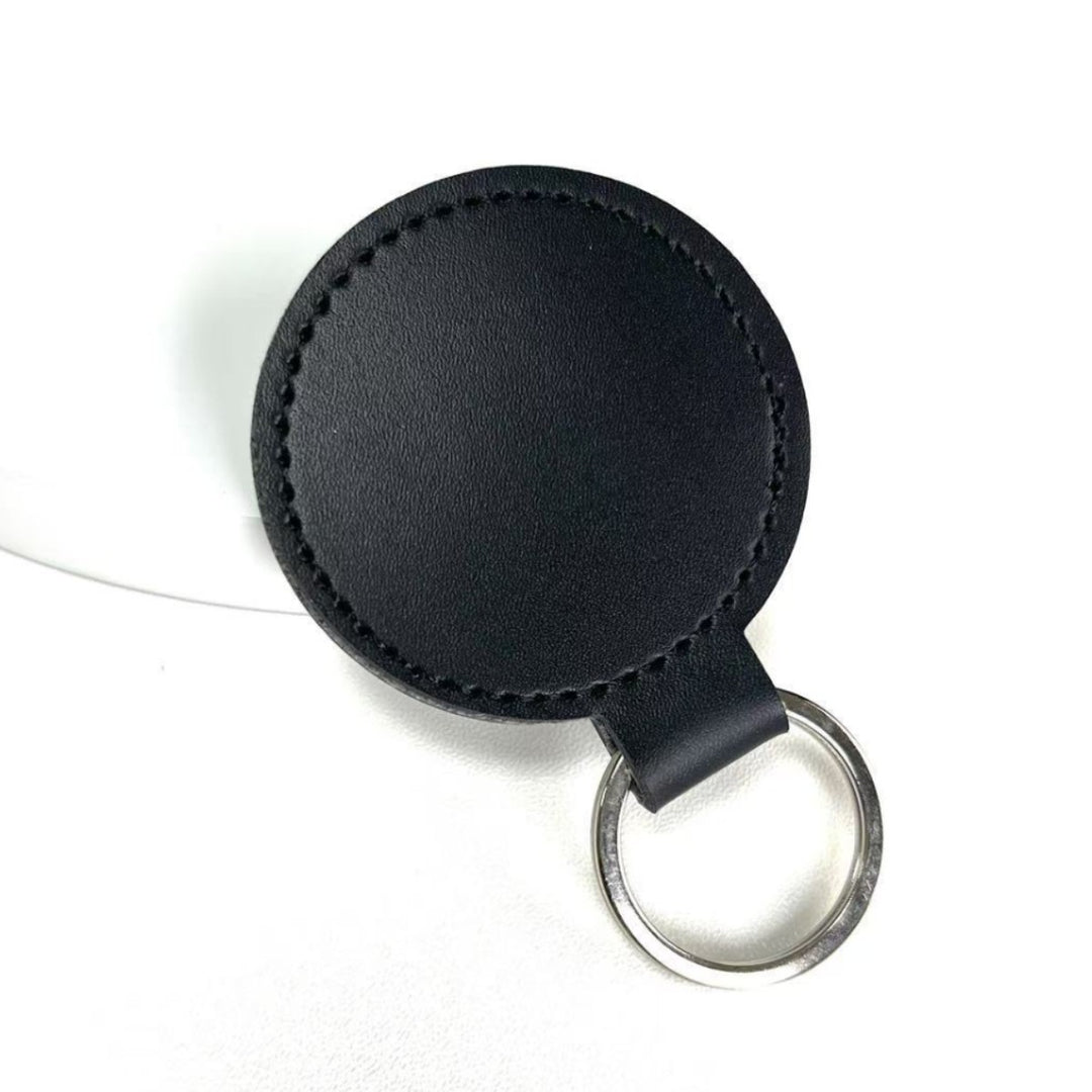 Premium Leather Round Keychain
