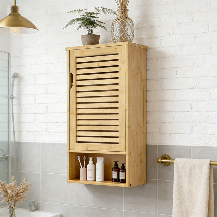Laundry shelf with baskets