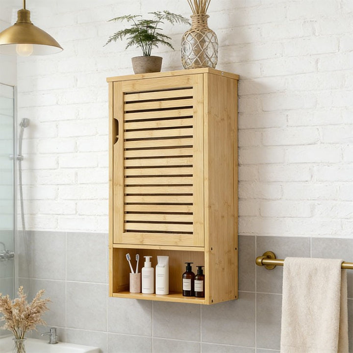 Laundry shelf with baskets