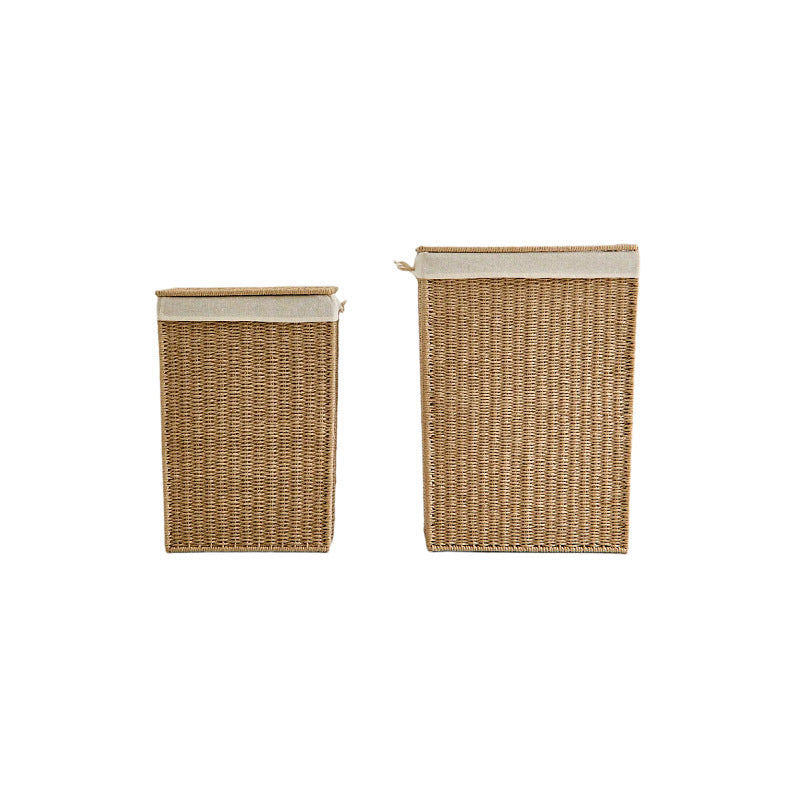 High-quality laundry basket made of natural wicker