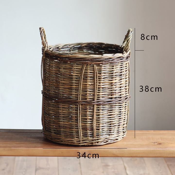 Handcrafted storage basket made of willow