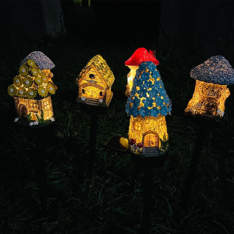 Miniature Hand-Painted Resin Mushroom Fairy House Garden Ornament