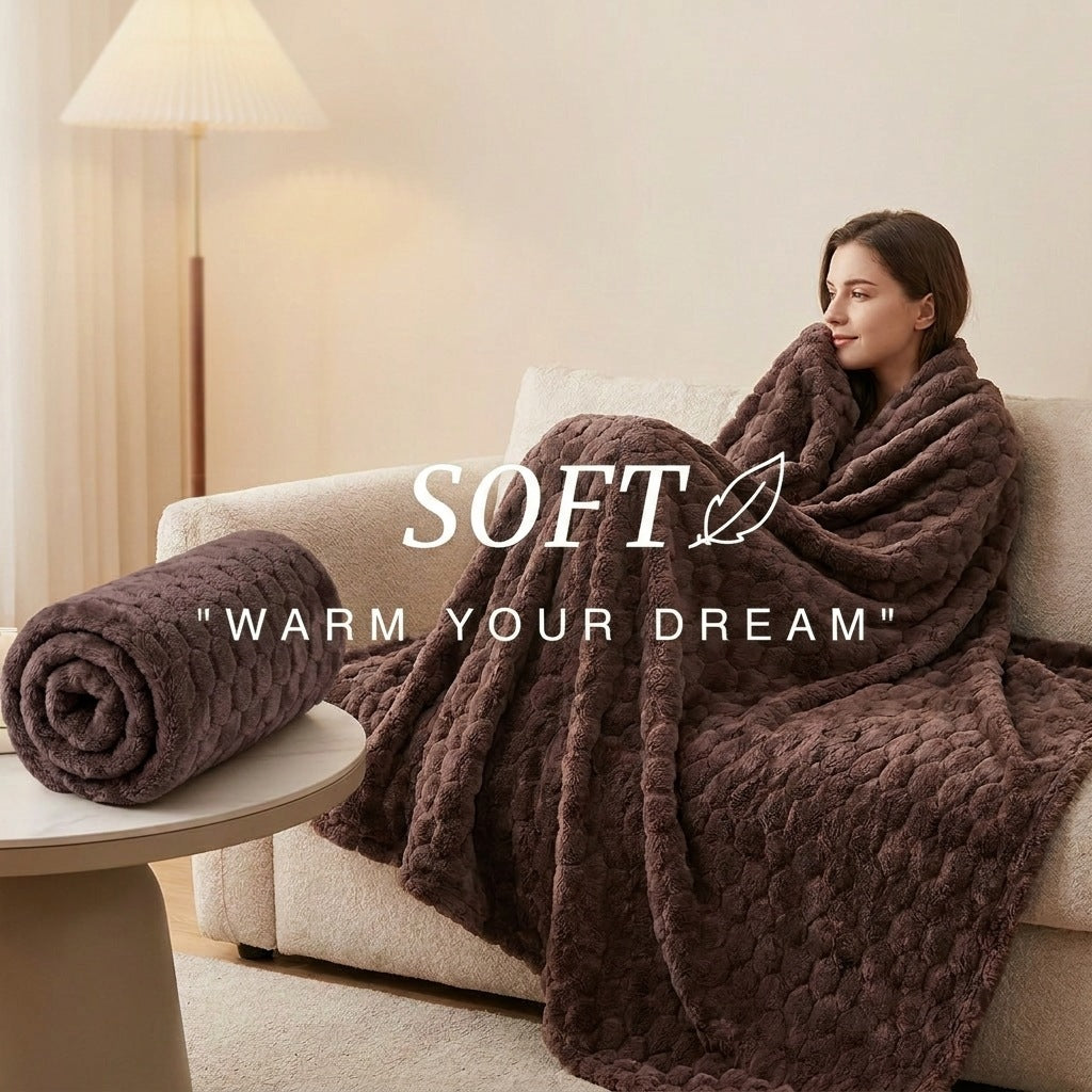 Ultra-Soft Textured Fleece Throw