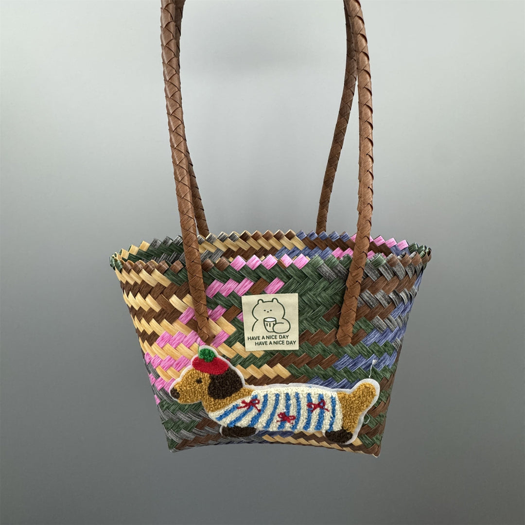 Playful and Handmade Basket Bag