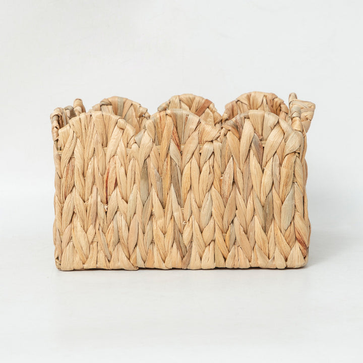 Braided storage basket with high sides