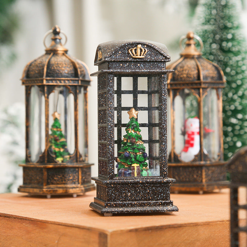 Decorative Christmas lantern with LED lighting