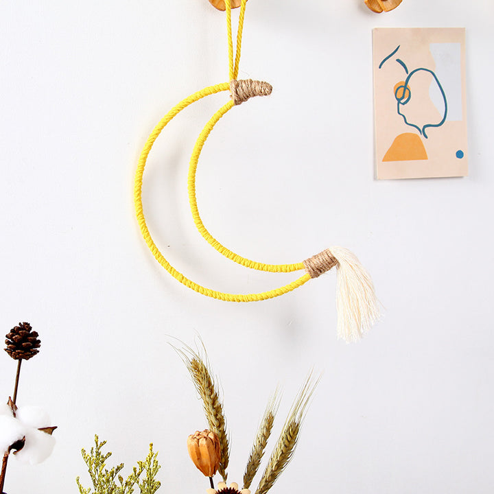Macrame Crescent Wall Decor