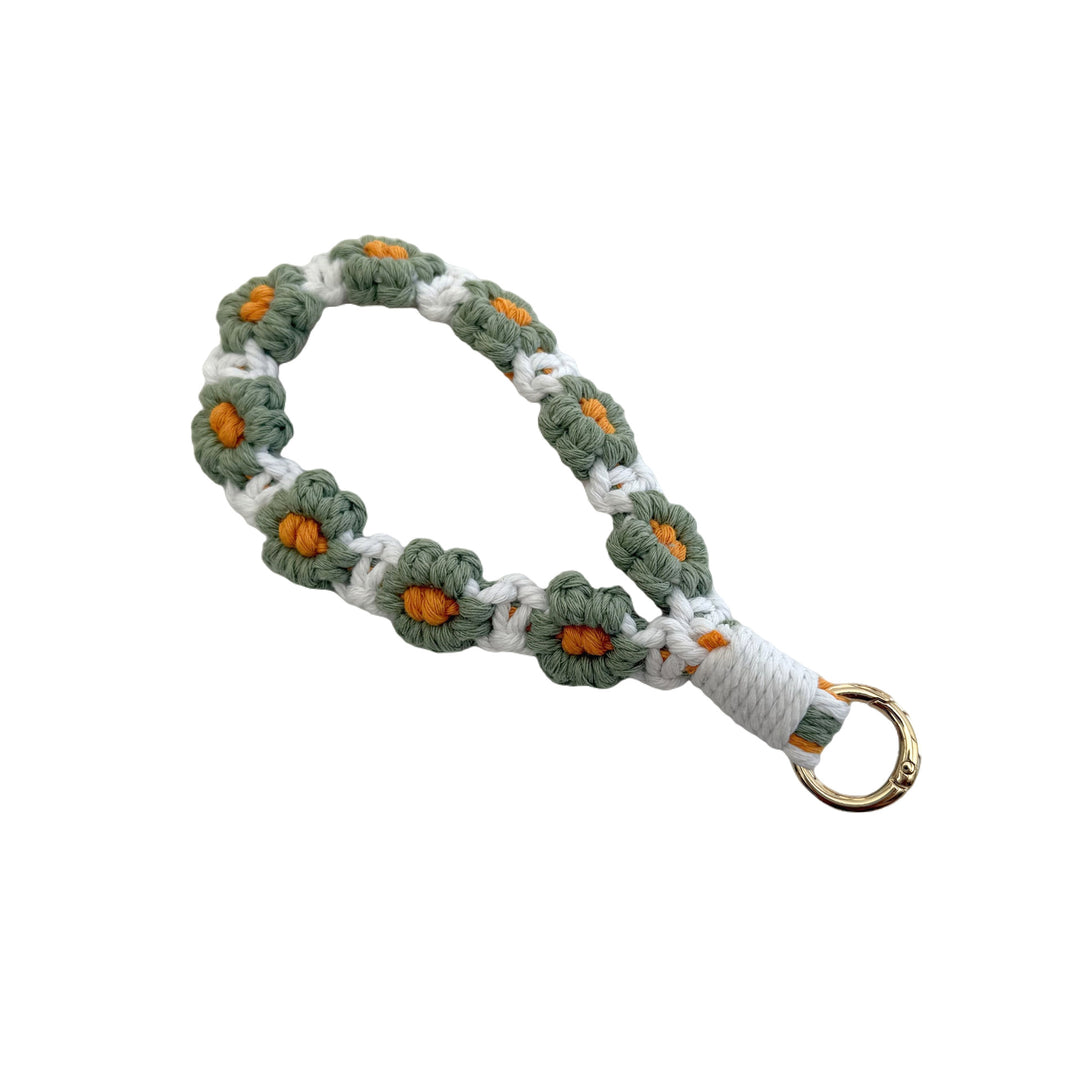 Floral Macrame Keychain Holder