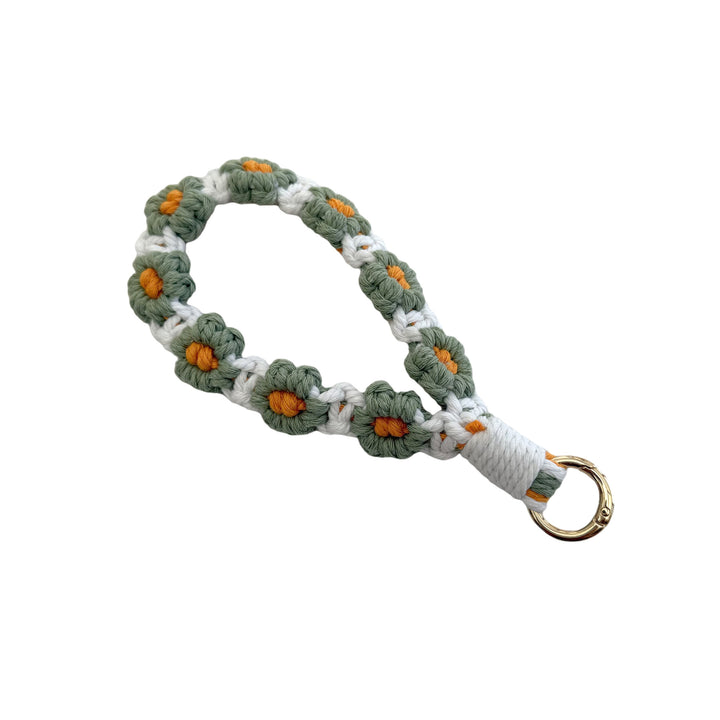 Floral Macrame Keychain Holder