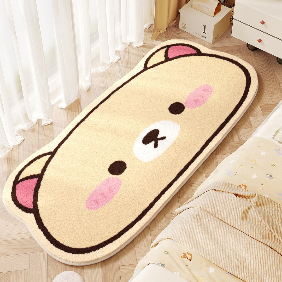 Cute Character-Shaped Plush Bath Mat