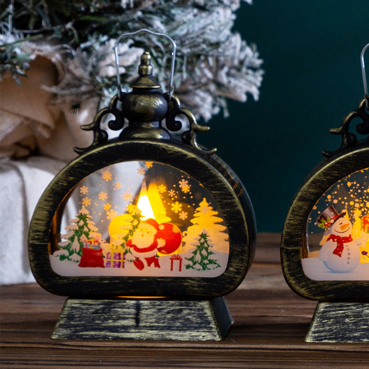 Decorative Christmas lantern with LED lighting