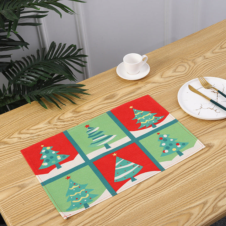 Christmas place mats with festive Santa motif