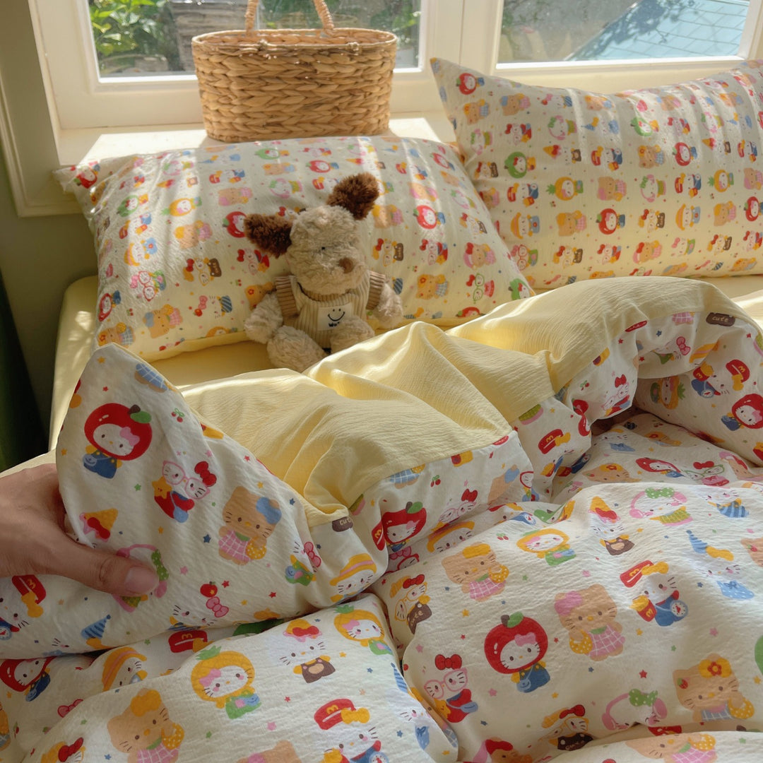Playful Cartoon-Themed Bedding Set