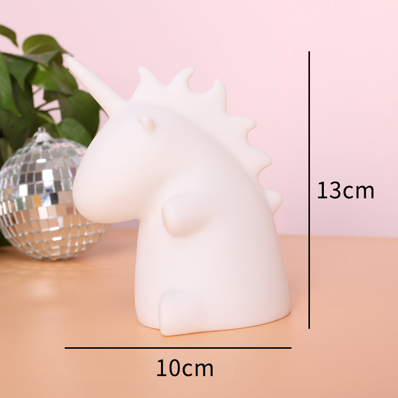 Silicone Soft-Touch LED Unicorn Night Light Table Lamp