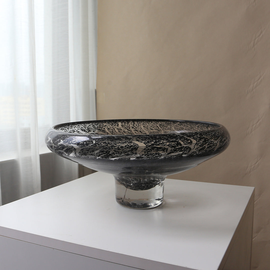 Sculptural Wavy Ruffled-Edge Centerpiece Glass