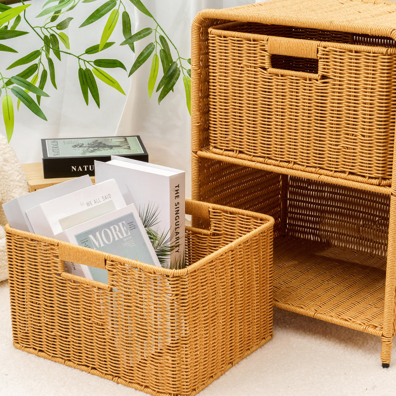 Multi-Drawer Woven Storage Chest