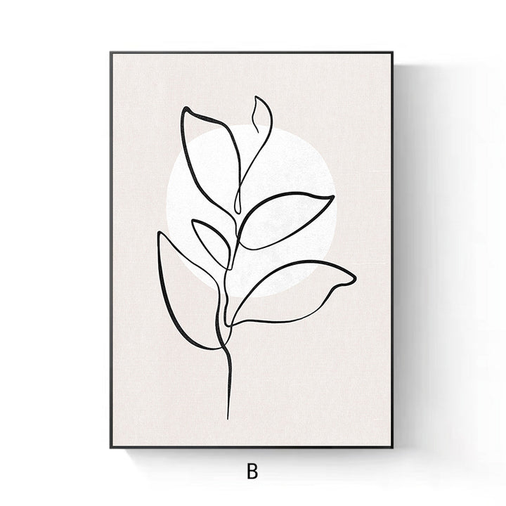 Elegant Line Drawing Floral Wall Art