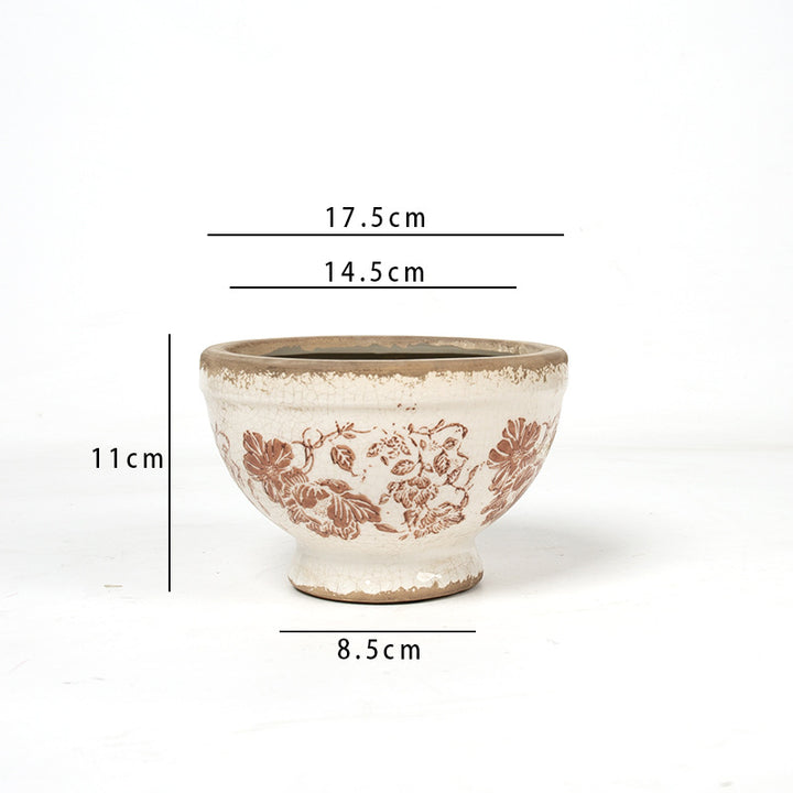 Floral Ceramic Planter