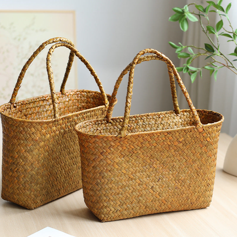 Handwoven Multi-Purpose Bamboo Storage Basket