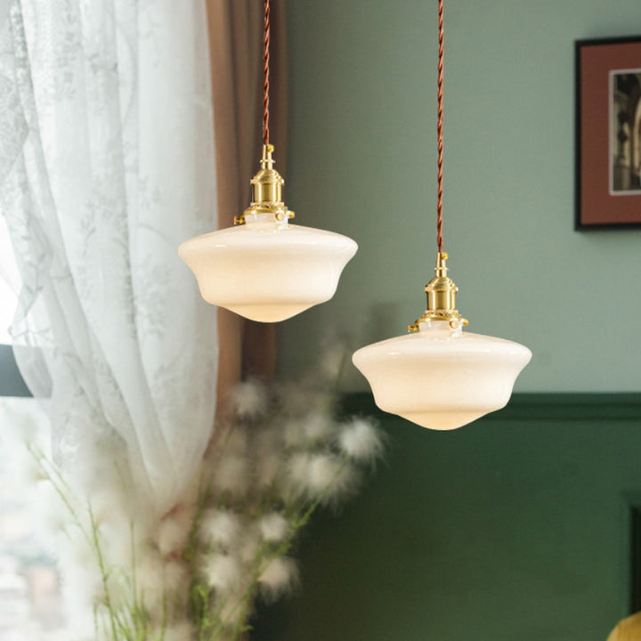 Opalines Glass LED Vintage Pendant Light