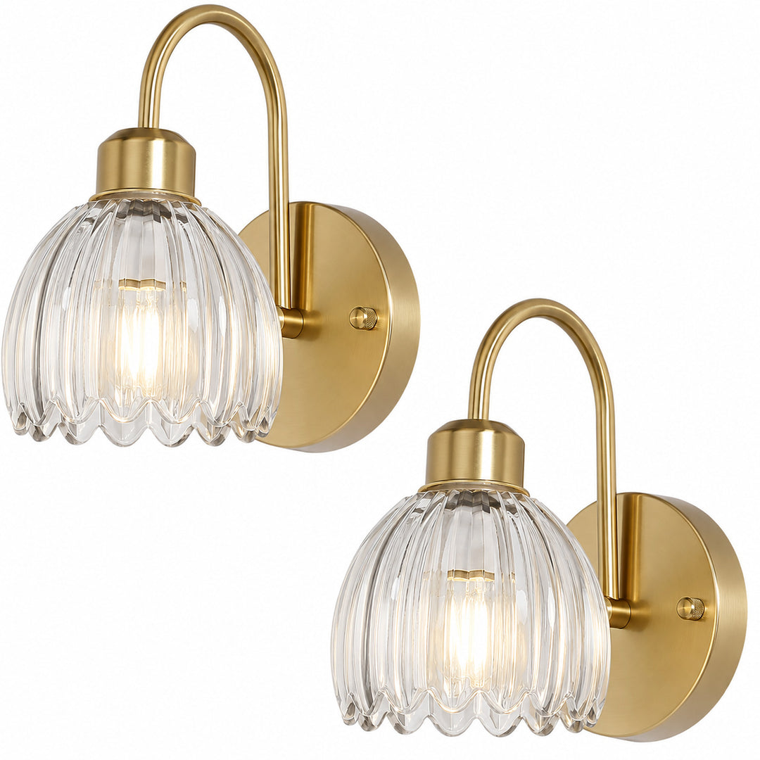 Vintage-inspired glass wall light