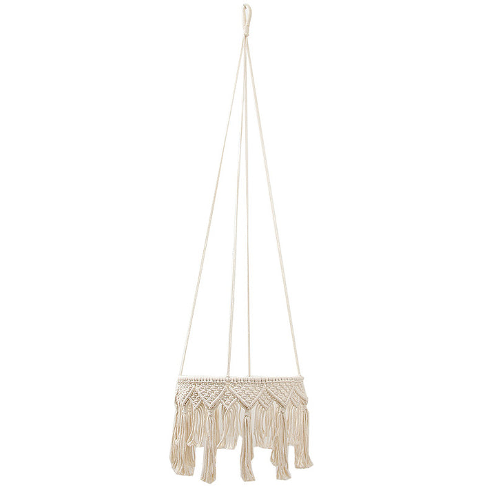 Macrame Hanging Plant Holder with Decorative Fringe