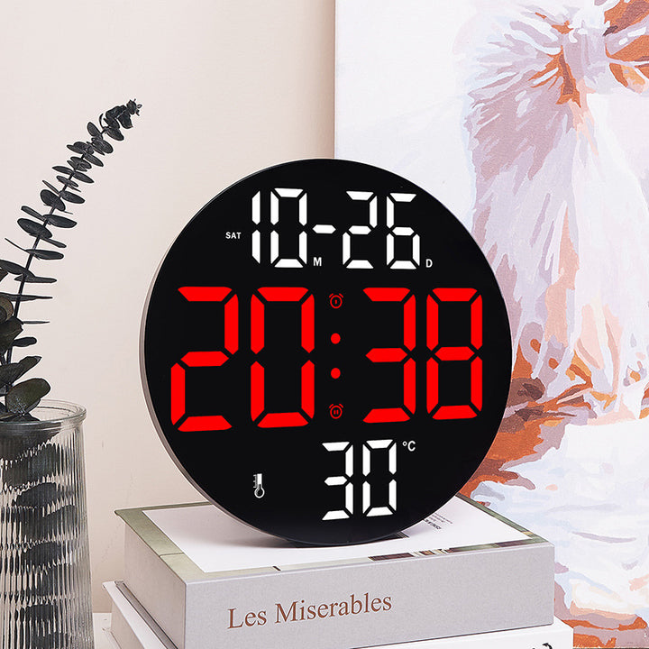 Digital wall clock with temperature and hygrometer function