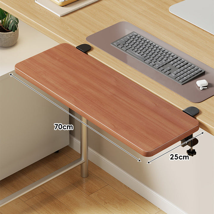 Under-Desk Sliding Keyboard Tray and Desk Extender with Smooth Glide Mount