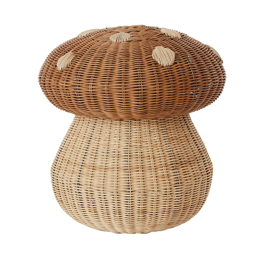 Playful basket in mushroom design