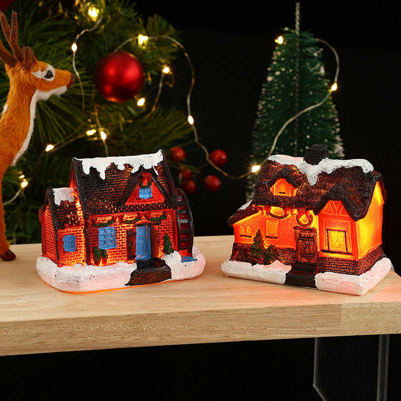 Nostalgic Christmas Village House Decoration