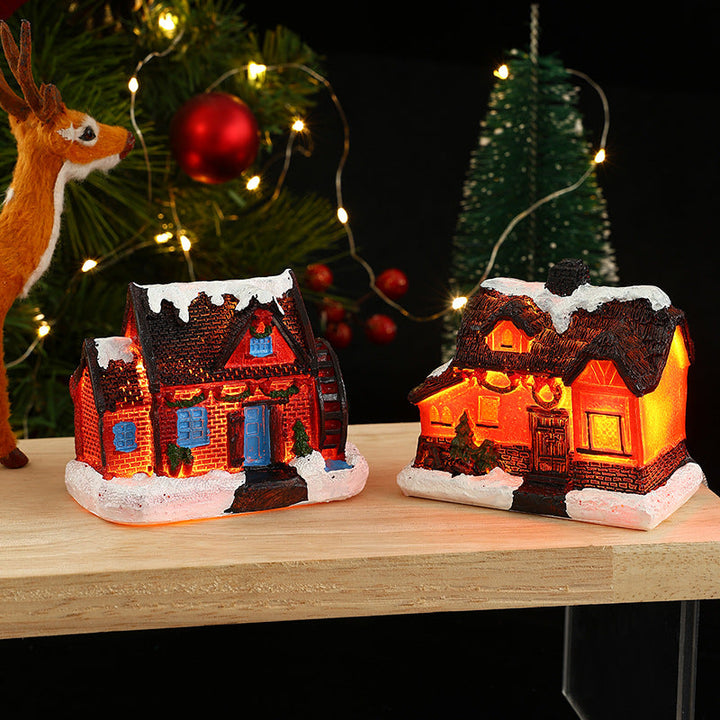 Nostalgic Christmas Village House Decoration