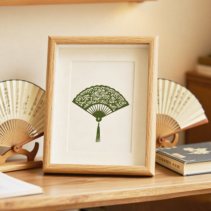 Elegant Framed Fan Art