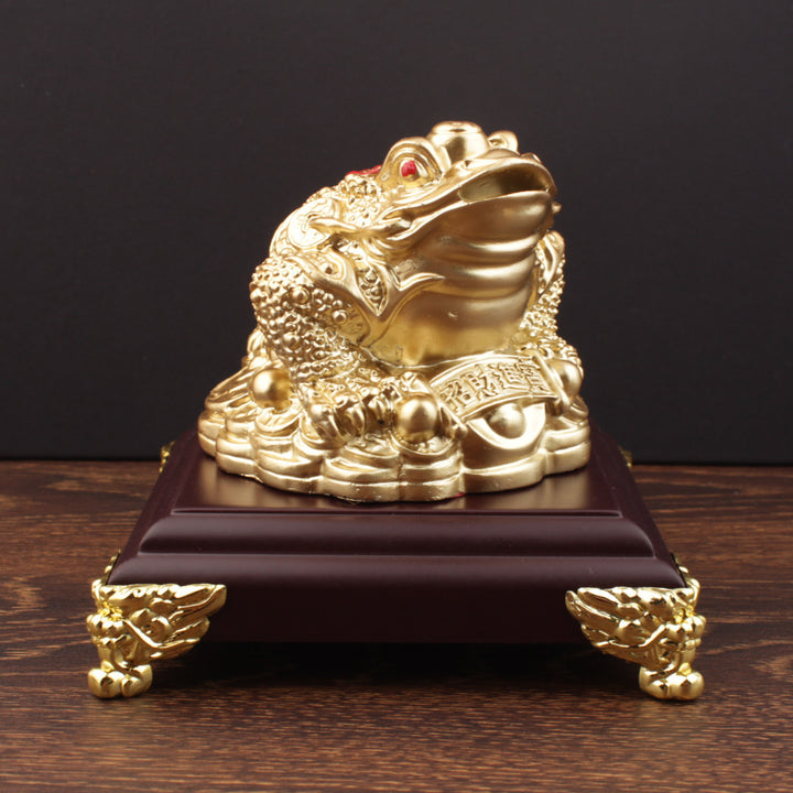 Decorative Golden Frog Figurine