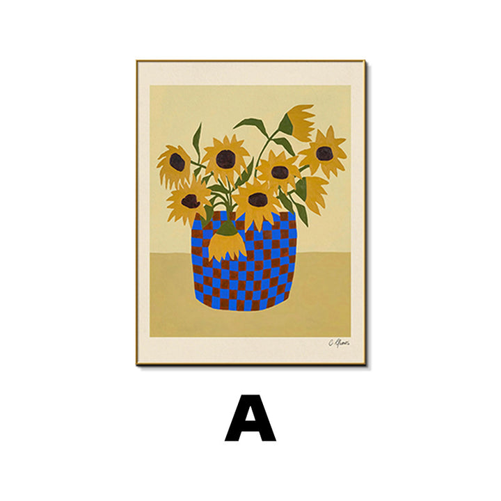 Framed Abstract Floral Wall Art