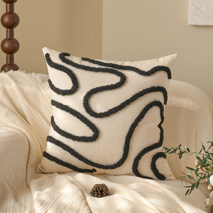 Textured Abstract Design Throw Pillow