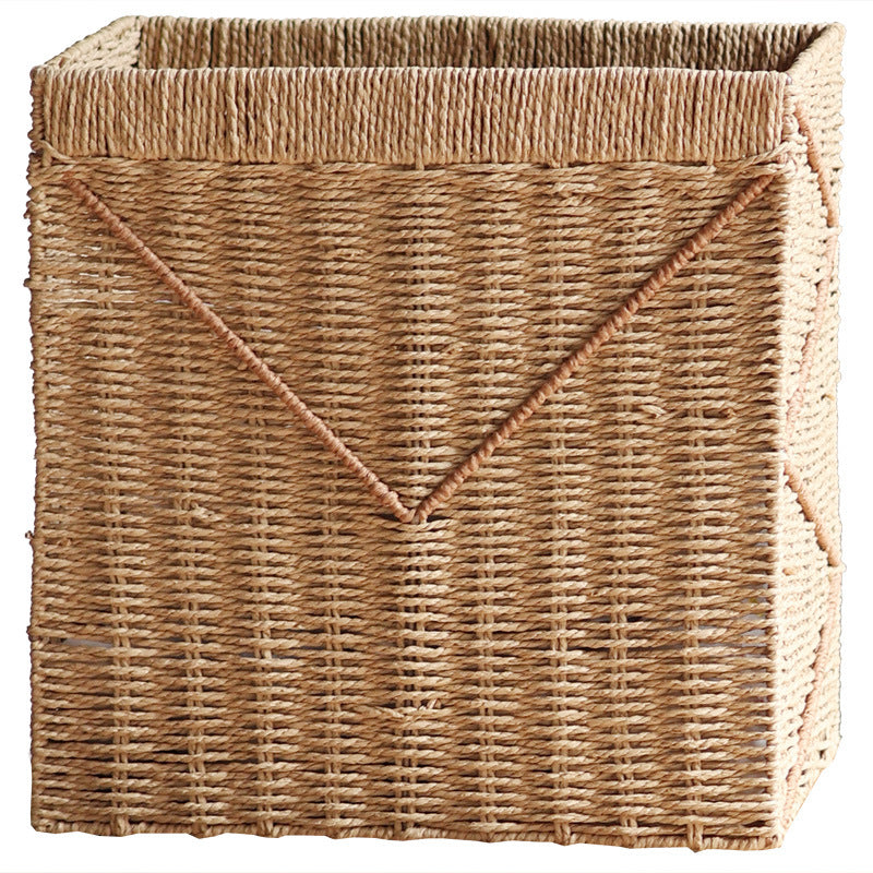 Storage basket made of braided rattan