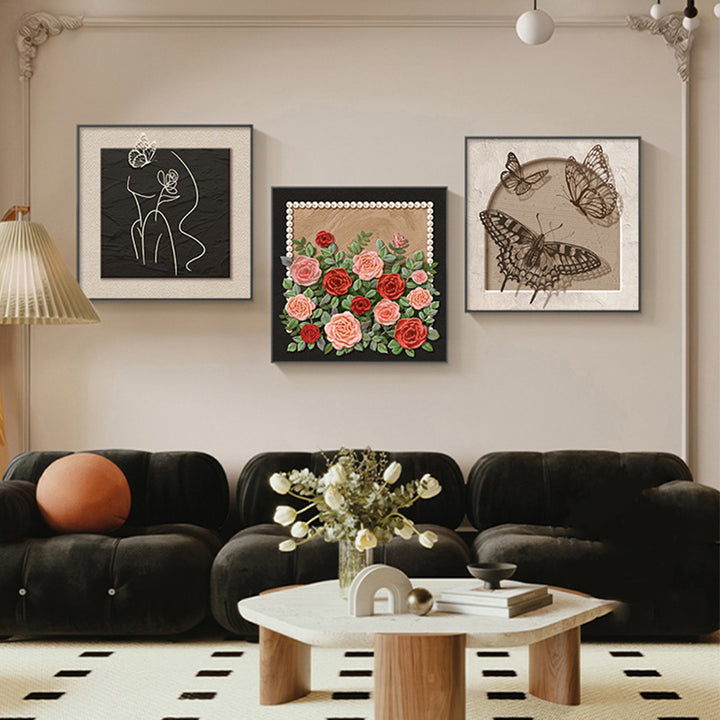 Decorative Framed Butterfly Wall Art